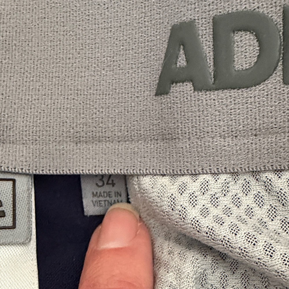Adidas Men's Dark Blue Flat Front Shorts - Picture 2 of 6